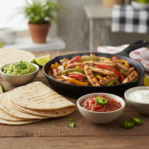Κοτόπουλο fajitas στο τηγάνι: Εύκολη μεξικάνικη συνταγή στο σπίτι