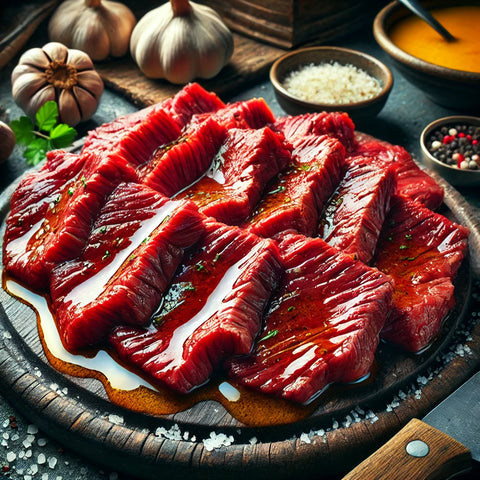 Φιλετάκια μοσχαρίσια Black Angus μαριναρισμένα με σάλτσα βουτύρου 500g
