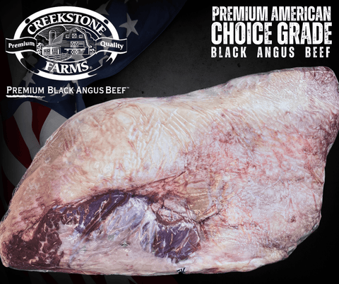 Brisket Black Angus Grain Fed Creekstone USA, ωμό φρέσκο premium μοσχαρίσιο κρέας USDA Prime με πλούσια μαρμάρωση, ιδανικό για slow cooking, smoker ή BBQ, από το Siakos.gr