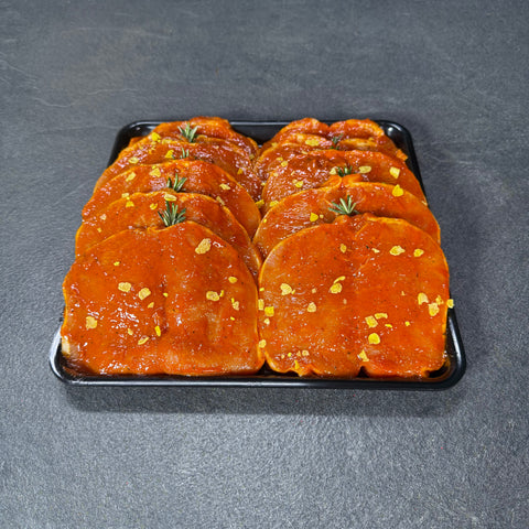 Butterfly Steak Pork Loin με μαρινάδα Sweet Bacon 750g, ωμό μαριναρισμένο φιλέτο χοιρινού με γλυκιά καπνιστή γεύση, έτοιμο για ψήσιμο σε σχάρα ή φούρνο, από το Siakos.gr
